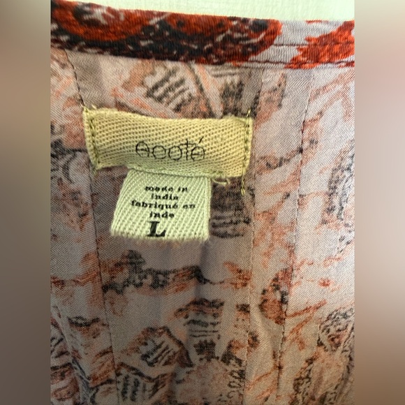 Ecote Urban Outfitters Amethyst Pintuck Frock Tunic Dress Purple Crochet Sz L - Picture 8 of 9